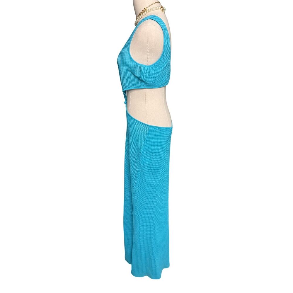 Solid & Striped The Bailey Dress Cerulean Blue mesh swim cover up size XL - Picture 6 of 11